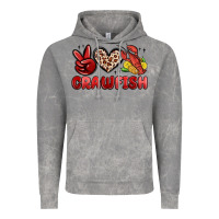 Cloud Rock peace love crawfish Vintage Hoodie - MaliasSmallBusiness