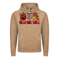 Vintage Coffee peace love crawfish Vintage Hoodie - MaliasSmallBusiness
