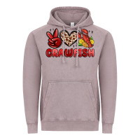 Vintage Zinc peace love crawfish Vintage Hoodie - MaliasSmallBusiness