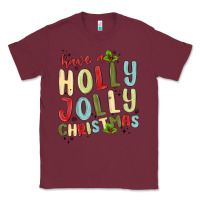 Burgundy have a holly jolly christmas Classic Tee - MaliasSmallBusiness