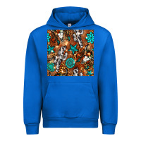 Cobalt western gemstone aztec seamless pattern Urban Hoodie - BundleAndBundleShop