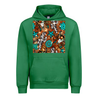 Emerald western gemstone aztec seamless pattern Urban Hoodie - BundleAndBundleShop