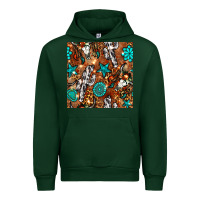 Forest Green western gemstone aztec seamless pattern Urban Hoodie - BundleAndBundleShop