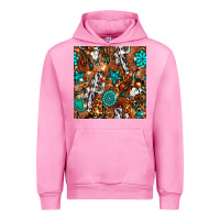 Fuchsia Pink western gemstone aztec seamless pattern Urban Hoodie - BundleAndBundleShop