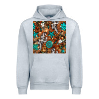 Heather Grey western gemstone aztec seamless pattern Urban Hoodie - BundleAndBundleShop