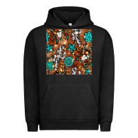 Pigment Black western gemstone aztec seamless pattern Urban Hoodie - BundleAndBundleShop