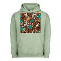 Pigment Oil Green western gemstone aztec seamless pattern Urban Hoodie - BundleAndBundleShop