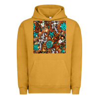 Pigment Peanut Butter western gemstone aztec seamless pattern Urban Hoodie - BundleAndBundleShop