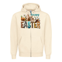 Sandshell Happy Easter with Cowboy Zipper Hoodie - NancyCooperArtShop