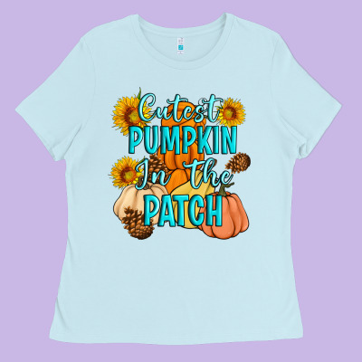 Cutest Pumpkin In The Patch Ladies Tee Designed By Artiststas