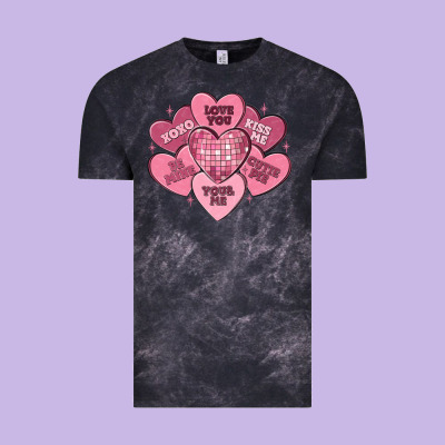 Valentines Conversation Hearts Vintage Tee Designed By Maliassmallbusiness
