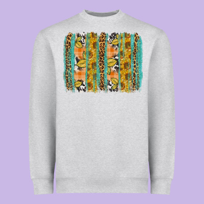 Fall Sunflower Brushstroke Heavyweight Sweatshirt Designed By Bundleandbundleshop
