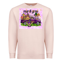 Pale Pink Mardi Gras with gnomies tumbler Premium Sweatshirt - HowdyJamesFarm