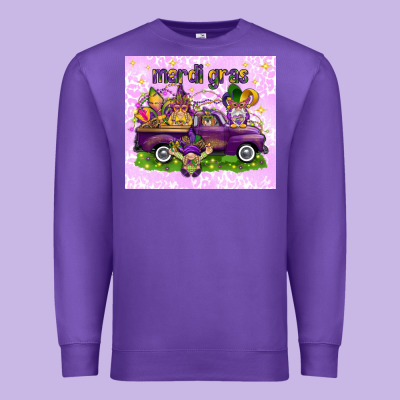 Mardi Gras With Gnomies Tumbler Premium Sweatshirt Designed By Howdyjamesfarm