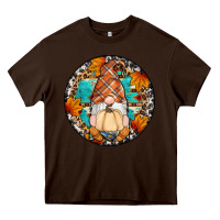 Chocolate Brown fall gnomes round earrings Heavy Core Tee - Artiststas