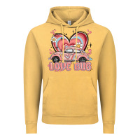 Vintage Mustard love bug Vintage Hoodie - MaliasSmallBusiness