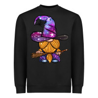 Black witch gnome with broom Heavyweight Sweatshirt - BundleAndBundleShop