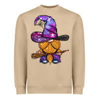 Mushroom witch gnome with broom Heavyweight Sweatshirt - BundleAndBundleShop
