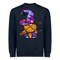 Navy witch gnome with broom Heavyweight Sweatshirt - BundleAndBundleShop
