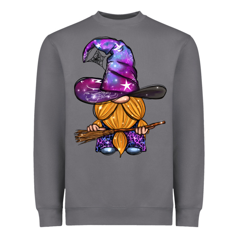 Witch Gnome With Broom Heavyweight Sweatshirt by BundleAndBundleShop | Teevron