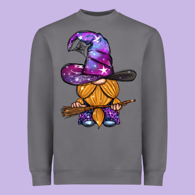 Witch Gnome With Broom Heavyweight Sweatshirt Designed By Bundleandbundleshop