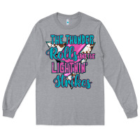 Heather Grey The Thunder Rolls And The Lıghtnıng Strikes Long Sleeve Tee - JahusDesignShop