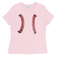 Bubblegum Pink ball stitch Ladies Tee - AdoDesignShop