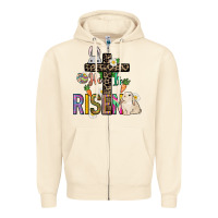 Sandshell He is risen Easter Zipper Hoodie - NancyCooperArtShop