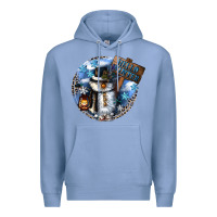 Colony Blue hello winter Premium Hoodie - CowGirlArtShop