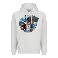 Dove Grey hello winter Premium Hoodie - CowGirlArtShop