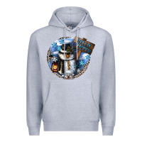 Heather Grey hello winter Premium Hoodie - CowGirlArtShop