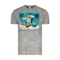 Cloud Rock winter coffee cups with gnome Vintage Tee - NancyCooperArtShop