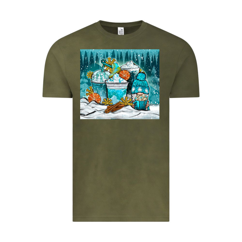 Winter Coffee Cups With Gnome Vintage Tee by NancyCooperArtShop | Teevron