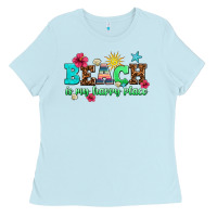 Beach Is My Happy Place Ladies Tee | Teevron