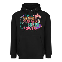 Black I'm a Nurse what's your superpower Heavyweight Hoodie - CowGirlArtShop