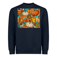 Navy fall pumpkin tumbler Heavyweight Sweatshirt - BundleAndBundleShop