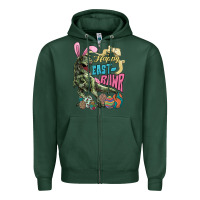 Happy Easter Day T-rex Zipper Hoodie | Teevron