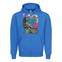 True Royal Happy Easter Day T-rex Zipper Hoodie - NancyCooperArtShop