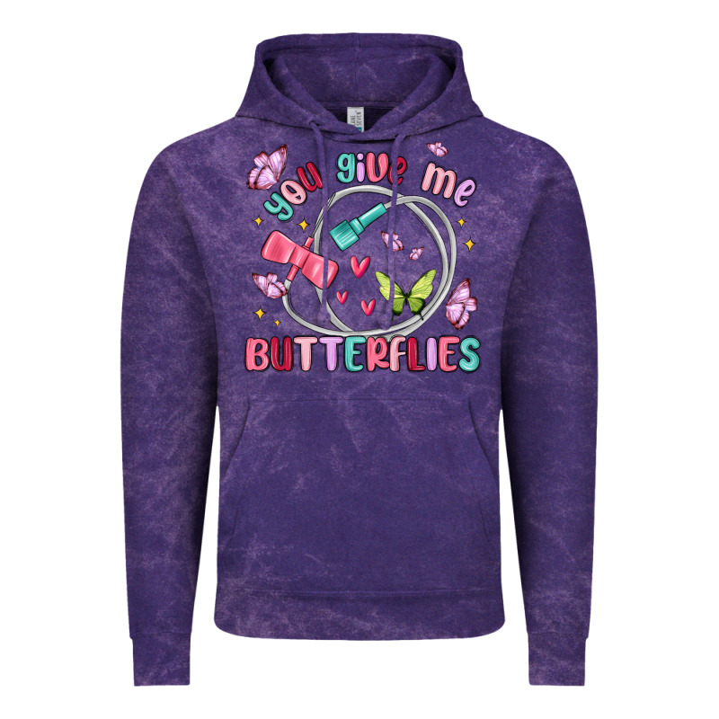 You Give Me Butterflies Vintage Hoodie by MaliasSmallBusiness | Teevron