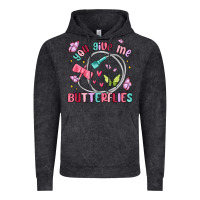 Vintage Black you give me butterflies Vintage Hoodie - MaliasSmallBusiness