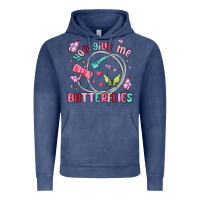 Vintage Denim you give me butterflies Vintage Hoodie - MaliasSmallBusiness