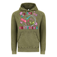 Vintage Olive you give me butterflies Vintage Hoodie - MaliasSmallBusiness