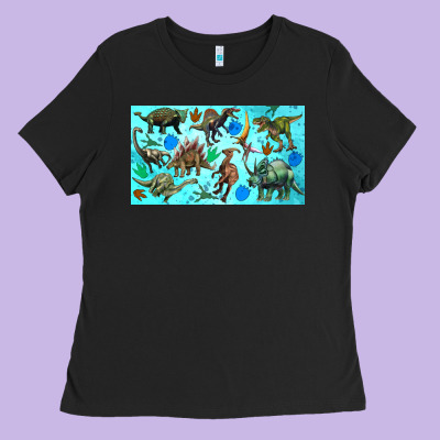 Dinosaurs Sippy Cup Ladies Tee Designed By Artiststas