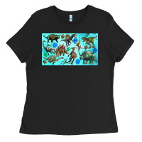 Black dinosaurs sippy cup Ladies Tee - Artiststas