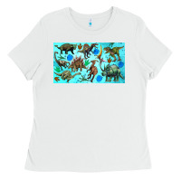 White dinosaurs sippy cup Ladies Tee - Artiststas