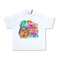 White i just want stay home and craft Urban Heavy Tee - NancyCooperArtShop