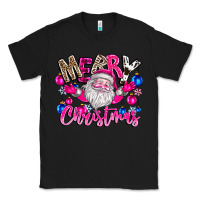 Black merry Christmas santa Classic Tee - CowhideDigitalArt