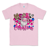Bubblegum Pink merry Christmas santa Classic Tee - CowhideDigitalArt