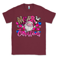 Burgundy merry Christmas santa Classic Tee - CowhideDigitalArt