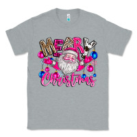 Heather Grey merry Christmas santa Classic Tee - CowhideDigitalArt